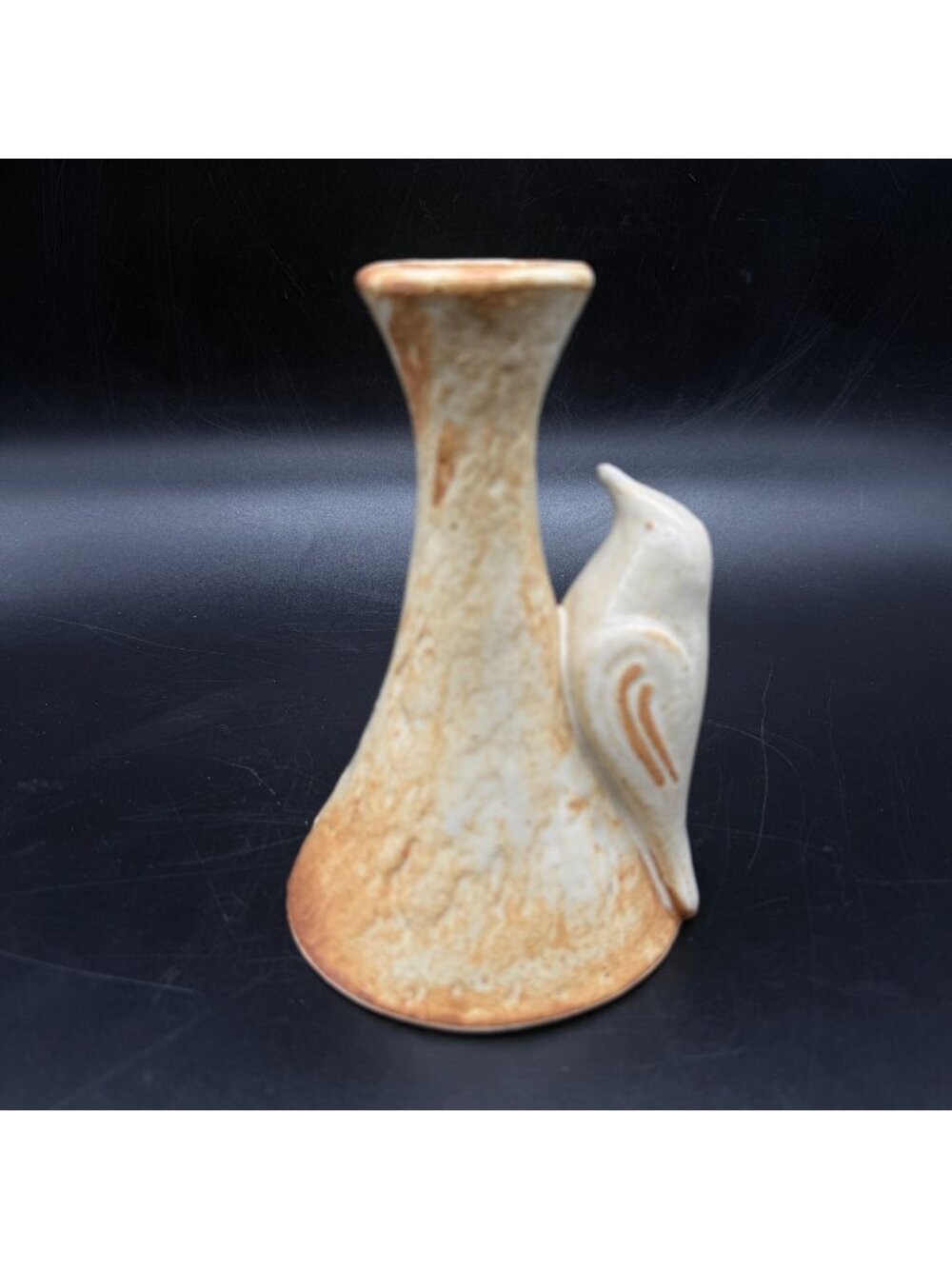 Ballymorris Pottery Ireland Bird Bud Vase Speckled Cream Stoneware Ceramic